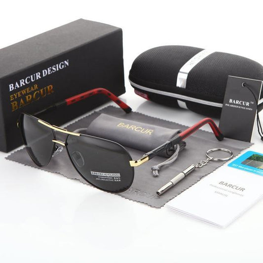 Polarized Aluminum Aviator Sunglasses - photo 2