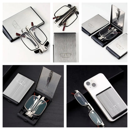 Ultra-Thin Flat-Fold Reading Glasses with Case