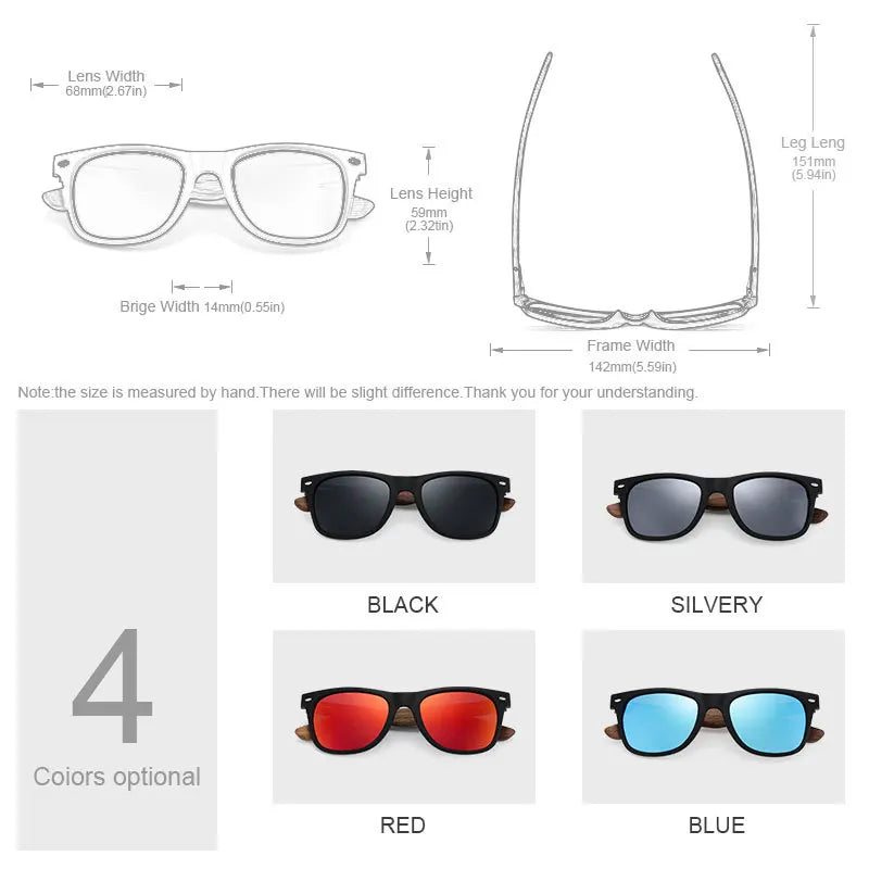 Polarized Sunglasses with Wooden Temples - photo 3