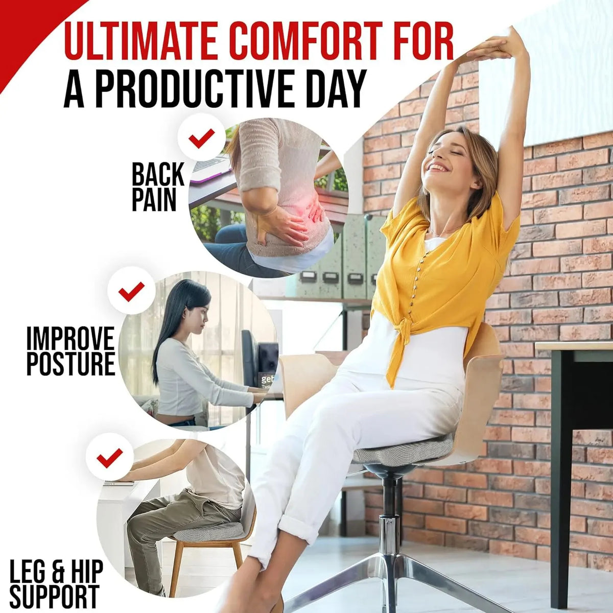 Cooling Gel Memory Foam Coccyx Cushion - photo 4