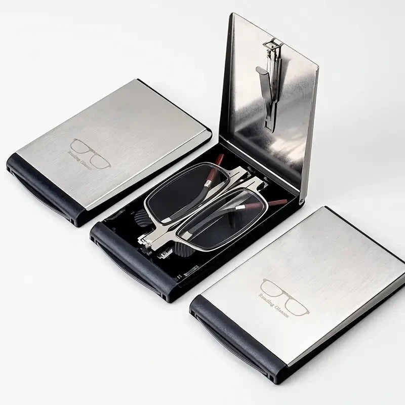 Ultra-Thin Flat-Fold Reading Glasses with Case - photo 3