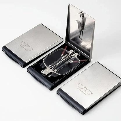 Ultra-Thin Flat-Fold Reading Glasses with Case - photo 3