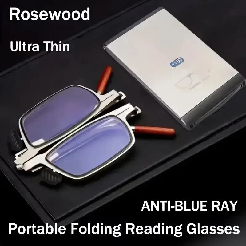 Ultra-Thin Flat-Fold Reading Glasses with Case - photo 4