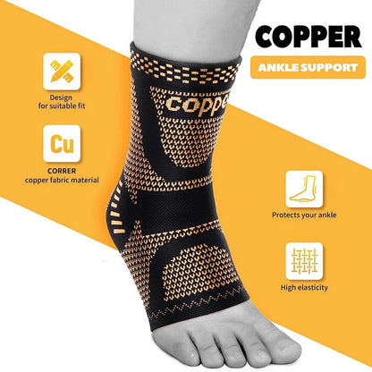 Copper-Infused Ankle Compression Sleeve