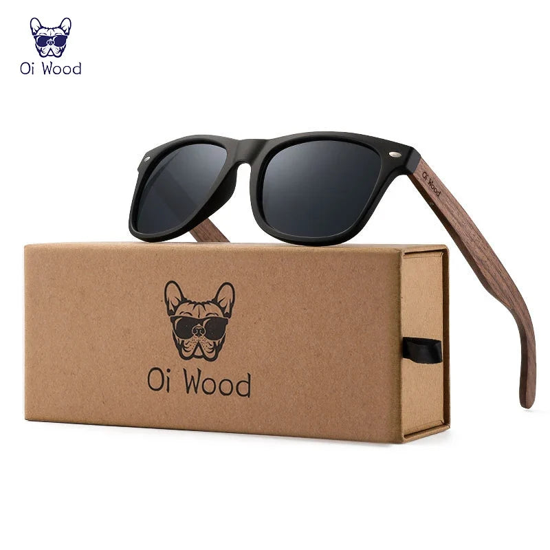 Polarized Sunglasses with Wooden Temples - photo 2