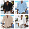 Men's Cotton Linen Long-Sleeve Shirt