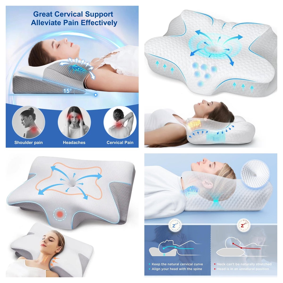 Butterfly Memory Foam Neck & Shoulder Pillow