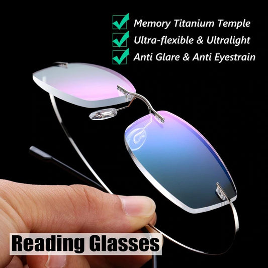 Flexible Rimless Reading Glasses