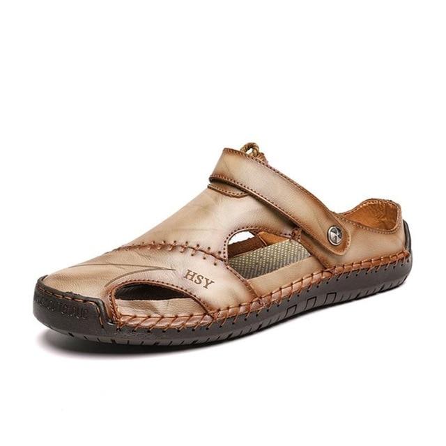 Men's Leather Roman Sandals - photo 4