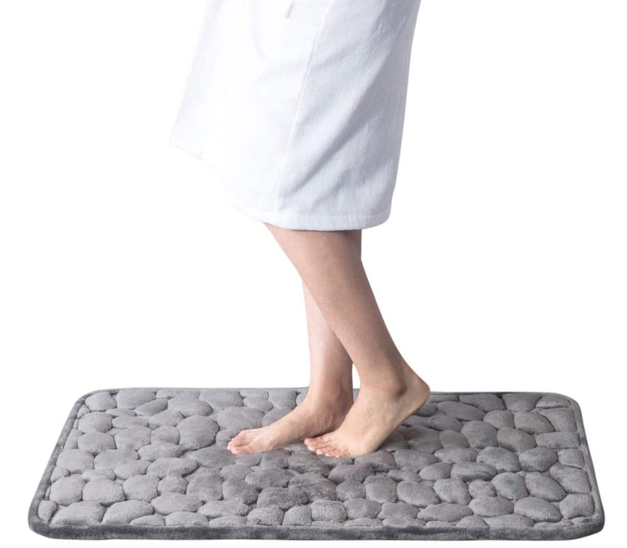 Non-Slip Cobblestone Memory Foam Bath Mat - photo 4