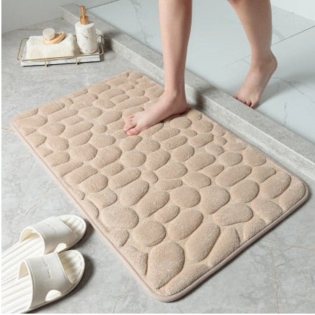 Non-Slip Cobblestone Memory Foam Bath Mat - photo 3